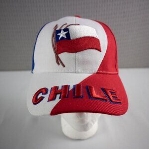 Chile Country Flag Embroidered Strapback Hat